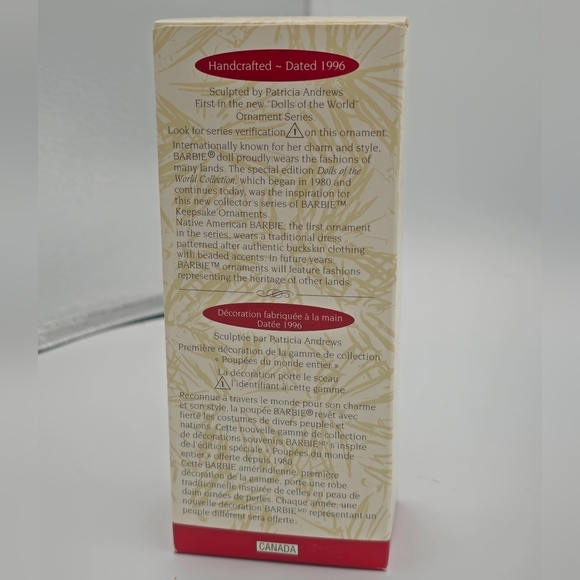 Vintage 1996 Hallmark Keepsake Native American Barbie Christmas Ornament - Picture 2 of 6